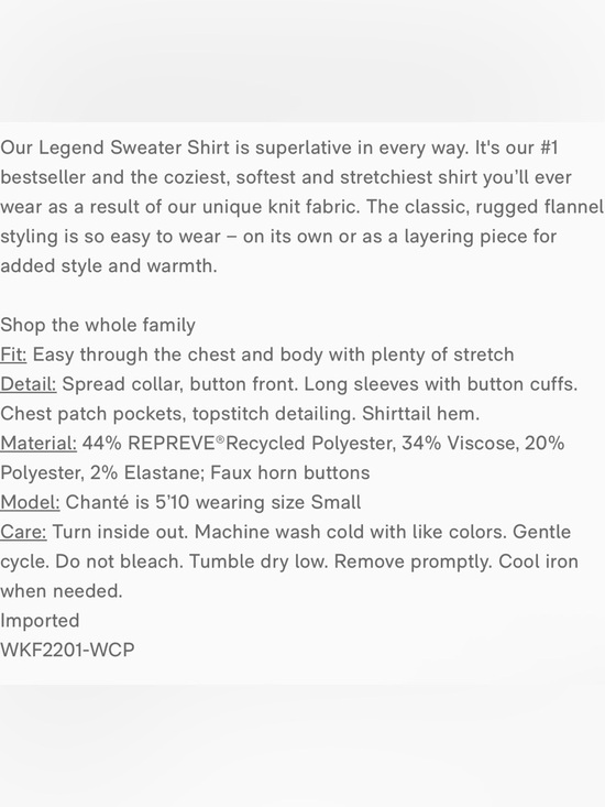 Faherty Legend button up sweater shirt - Ptp 20” for M/L - Picture 4 of 9